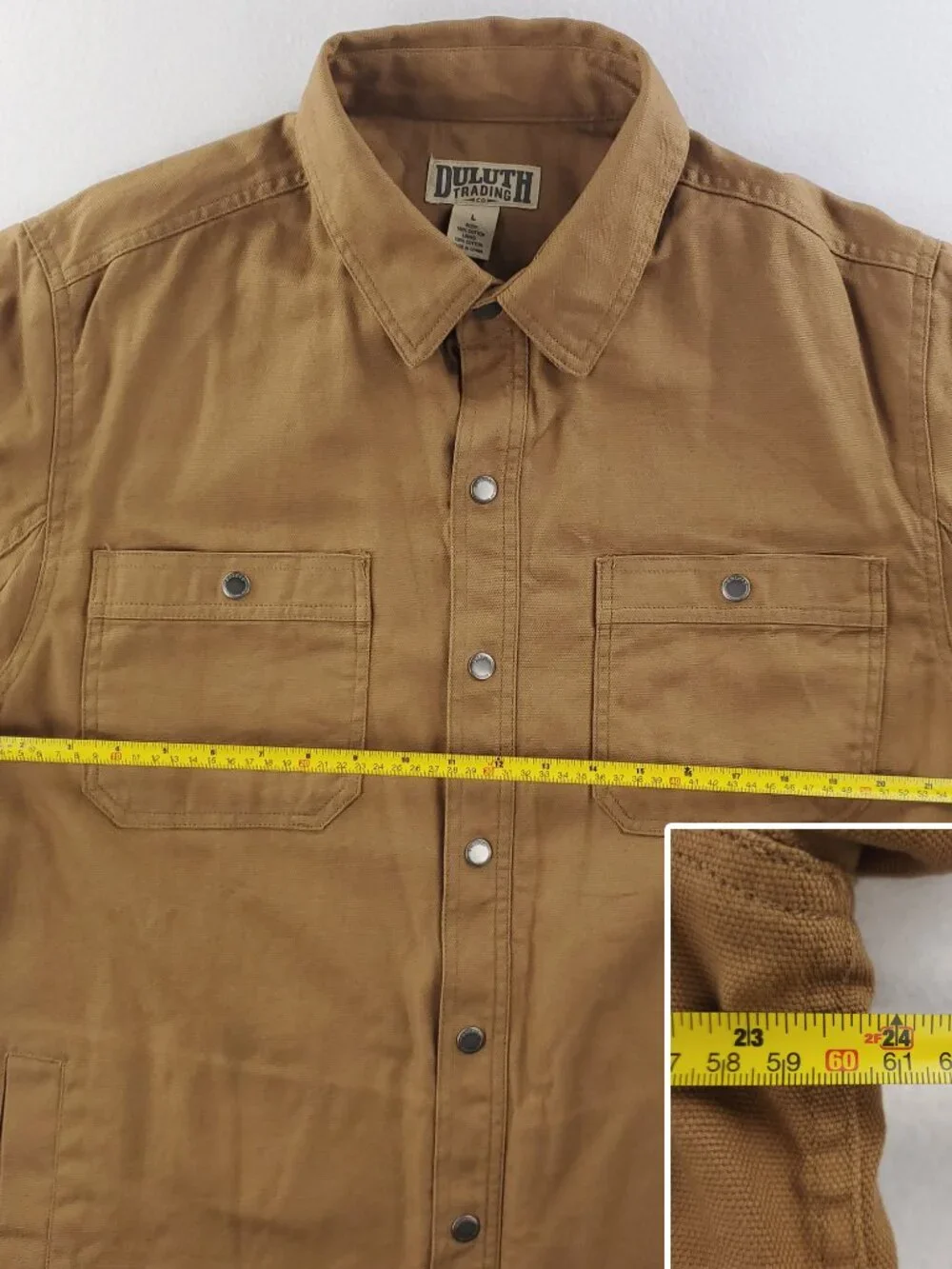 Duluth Trading Fire Hose Limber Jac Jacket Flannel Lined Canvas Men's Large